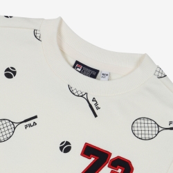 Fila Tennis Print One-on-one - Poikien T Paita - Kerma | FI-40687